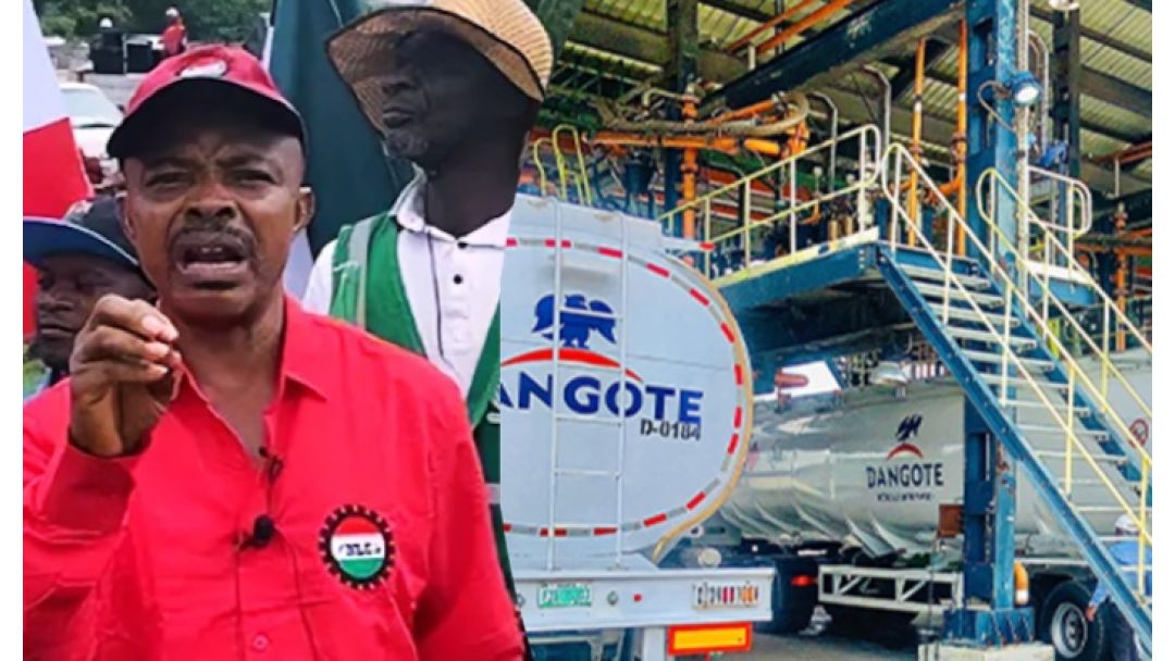 NLC Paṣẹ Yájìn Ìṣẹ́ Lórí Ilé-iṣẹ́ Ìdáná Òróró Dangote, Ní Kíkan Pé Àìtẹ̀síwọ̀n Ẹgbẹ́ Gbọdọ̀ Dènà