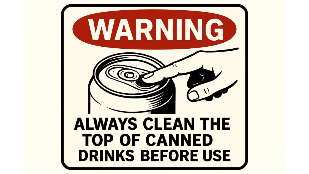 Warning: Always Clean the Top of Canned Drinks Before Use