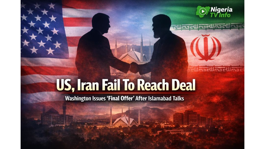 Featured image: Amẹrika ati Iran Kuna Lati De Adehun Bi Washington Ṣe Fi “Ipese Ikẹhin” Kalẹ Lẹ́yìn Awọn Ijiroro ni Islamabad