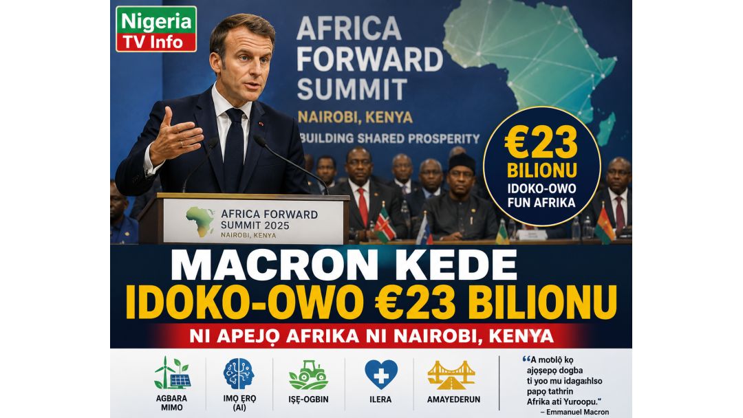 Featured image: Macron Kede Idoko-owo €23 Bilionu Ni Apejọ Afrika