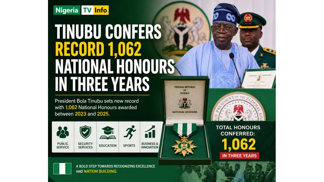 Bola Tinubu e nyere ndekọ ọhụrụ site n’inye ndị Nigeria 1,062 National Honours n’ime afọ atọ mbụ nke ọchịchị
