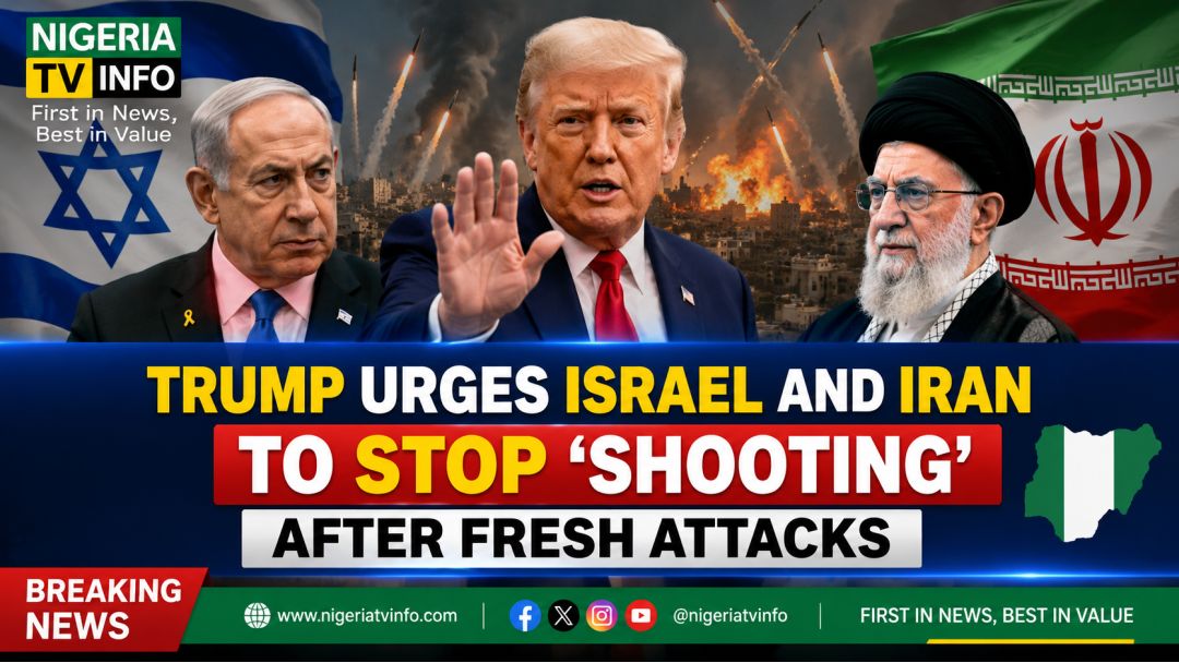 Featured image: Trump Urges Israel And Iran To Stop ‘Shooting’ After Fresh Attacks