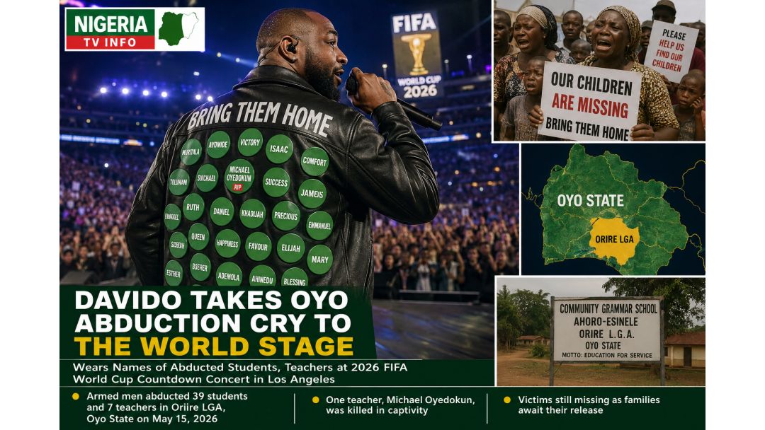 Featured image: Davido Uses FIFA World Cup Stage to Highlight Oyo School Abductions