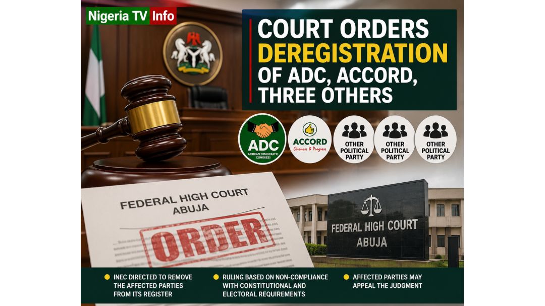 Court Orders Deregistration of ADC, Accord, Three Other Political Parties