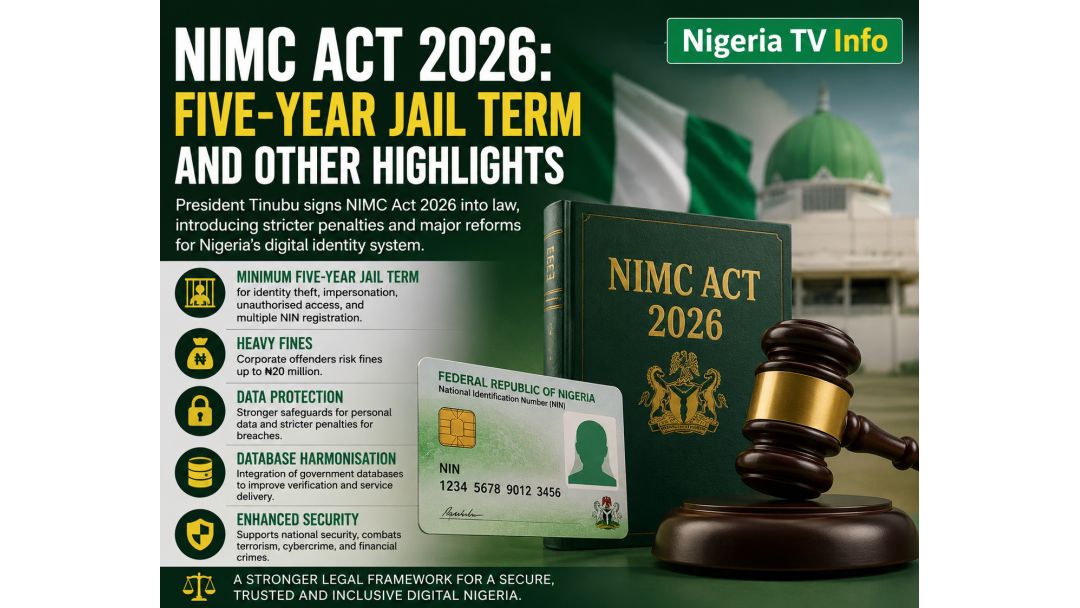 Featured image: Five-Year Jail Term, Tougher Fines Among Major Highlights of NIMC Act 2026