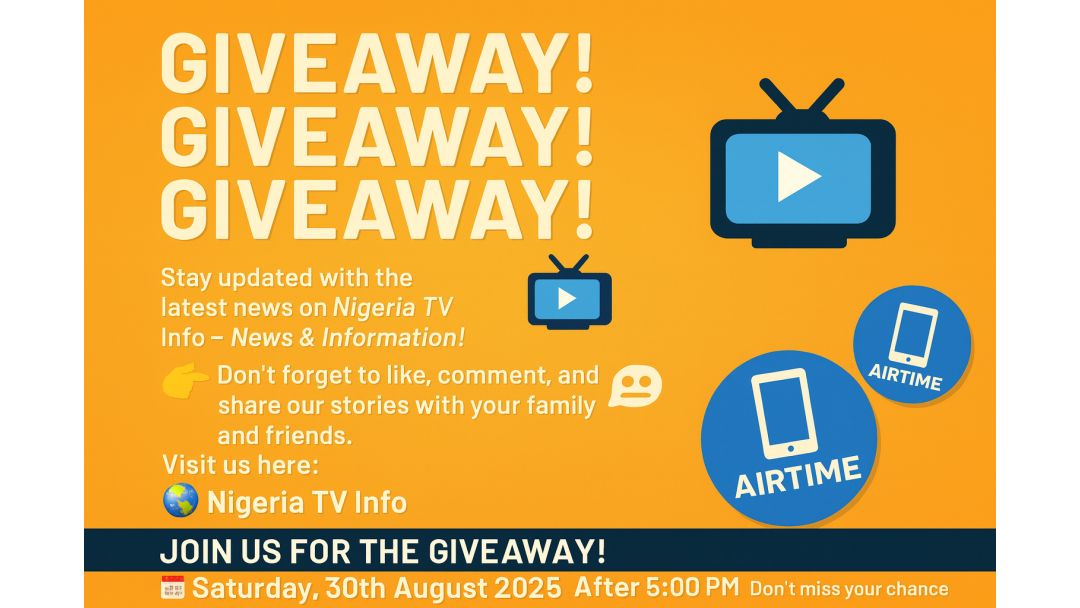 Featured image: Nigeria TV Info Announces Airtime Giveaway on 30th August 2025